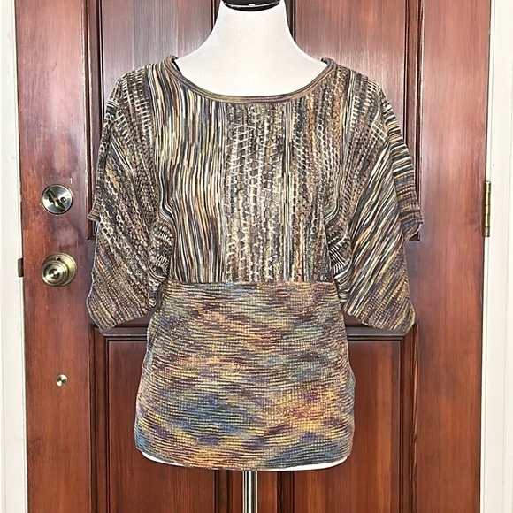 John Paul Richard colorful knit top - Picture 1 of 5